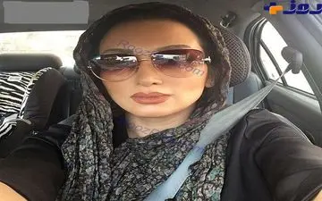 سلفی جالب خانم بازیگر پشت فرمون