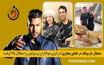 جنجال مارمولک در فضای مجازی؛ درگیری هواداران پرسپولیس و استقلال بالا گرفت!
