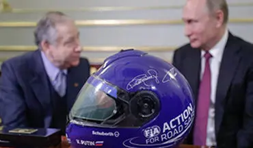 هدیه جالب رئیس فدراسیون جهانی اتومبیل‌رانی به ولادیمیر پوتین + فیلم 
