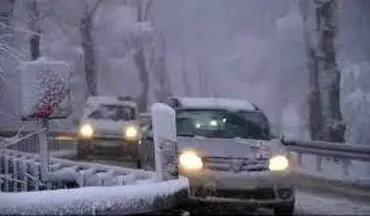 بارش برف و باران در برخی جاده‌های کشور