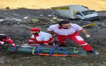 واژگونی خودرو در جاده زنجان - طارم یک فوتی برجا گذاشت