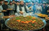 پخت واوایشکا با جگر گوسفند در خیابان‌های پیشاور