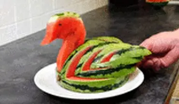 طراحی جالب هندوانه به شکل مرغابی