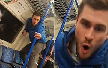 رفتار نژادپرستانه چند جوان انگلیسی در مترو