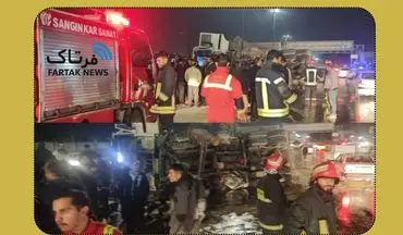 واژگونی کامیون در محور بیستون؛ یک نفر جان باخت