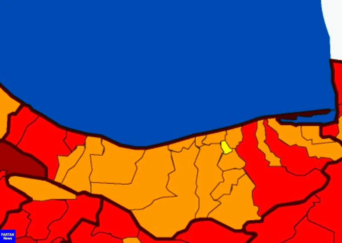 خروج ۱۵ شهرستان مازندران از وضعیت قرمز