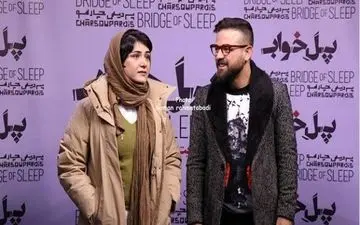 عکس یادگاری بازیگران پل خواب در مراسم اکران