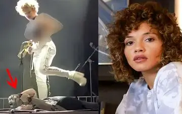 ادرار خواننده زن روی طرفدارش در کنسرت !! + فیلم شرم آور (+18)