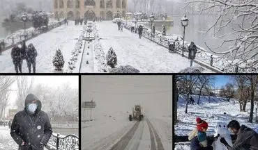 سفیدپوش شدن پایتخت: تماشای تهران برفی از هتل اسپیناس پالاس | فیلم