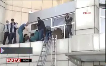 تخلیه بیماران از بیمارستان استانبول + فیلم