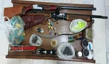 کشف و ضبط ۲ قبضه سلاح شکار غیرمجاز در منطقه رودشور شهرستان ری