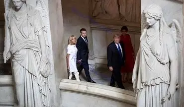 عکس/ بازدید ترامپ و همسرش از مقبره ناپلئون
