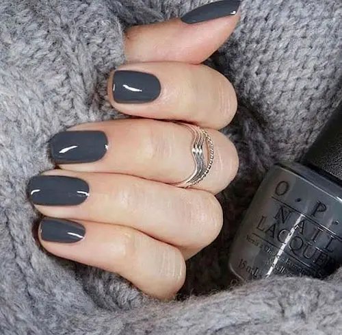 طراحی ناخن با لاک طوسی