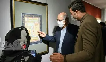 اختصاصی/ تصاویر دیدنی ازافتتاحیه نمایشگاه خوشنویسی استاد عبداله جواری