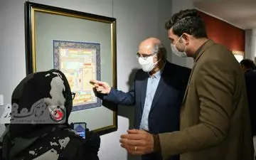 اختصاصی/ تصاویر دیدنی ازافتتاحیه نمایشگاه خوشنویسی استاد عبداله جواری