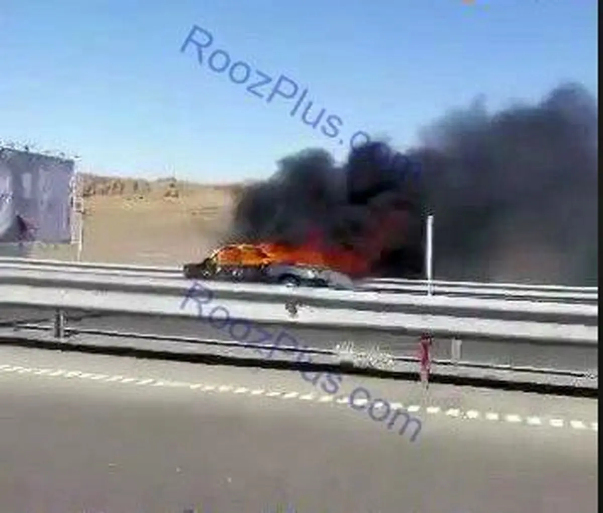 خودروی نماینده خبرگان در آتش سوخت +عکس