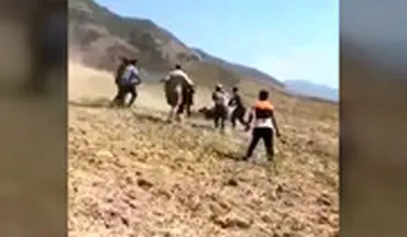  فیلمی از حمله خرس وحشی به اهالی روستایی در گلستان