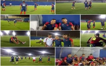 عکس/ اولین تمرین سرخپوشان در قطر