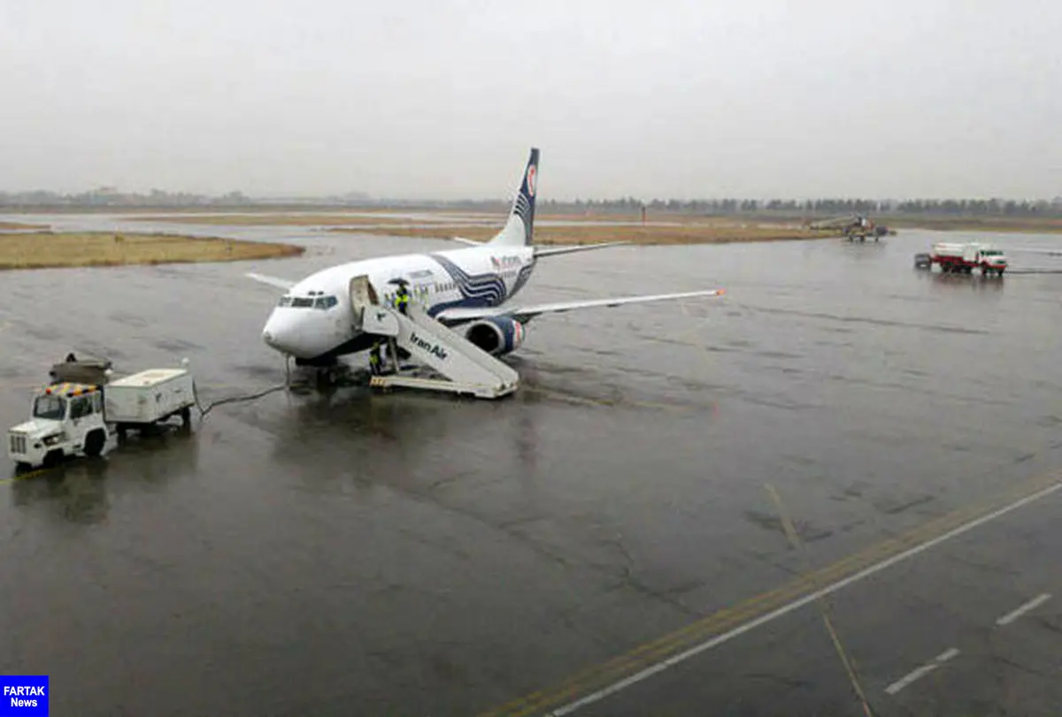 انجام پروازهای فرودگاه کرمانشاه علی‌رغم بارش باران