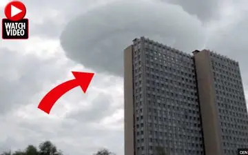 یوفویی که در میان ابر پنهان شده بود! +فیلم