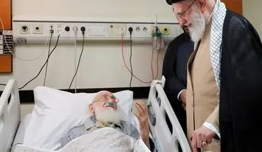 عیادت رهبر معظم انقلاب از آیت‌الله نوری همدانی