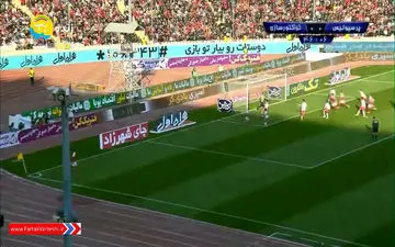 گل اول پرسپولیس به تراکتور (علیپور) + فیلم