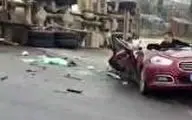 تصادف وحشتناک کامیون با خودرو در چین