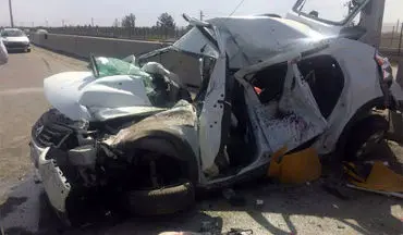 واژگونی ال ۹۰ در محور میامی- شاهرود؛ یک نفر جان باخت