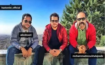 دورهمی سیاوش خیرابی و دوستانش در بام تهران (عکس)