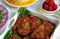 طرز تهیه بادمجان شکم پر خانگی با طعم ویژه