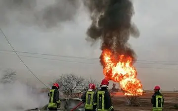 بازگشایی مسیر آزاد راه اهواز - ماهشهر پس از انفجار خط لوله گاز