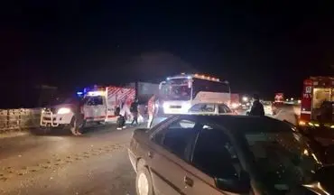 تصادف زنجیره‌ای در محور فیروزکوه؛ ۹ نفر مصدوم شدند