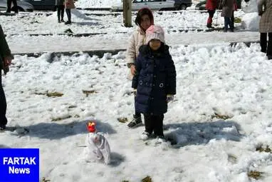 برگزاری جشنواره مجسمه های برفی در کرمانشاه به روایت تصویر