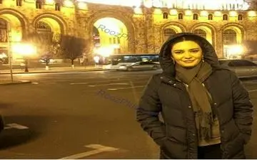 تیپ و پوشش متفاوت خانم بازیگر در خیابان های خارج از کشور