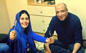 ناهار کاری امیر جعفری و الناز شاکردوست روی پتو!‌ + عکس