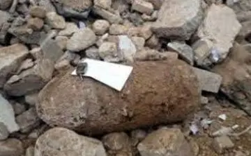 لحظه انفجار بمب به جا مانده از دوران دفاع مقدس