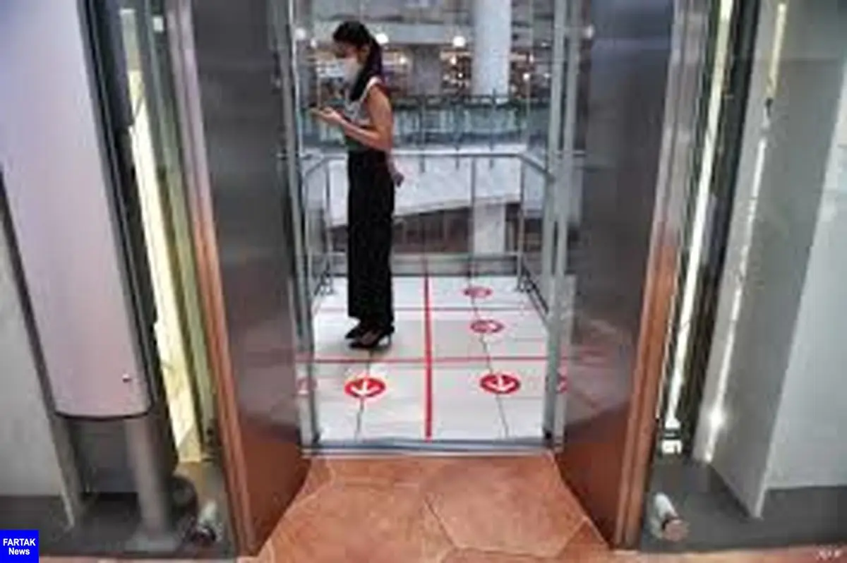 ماندگاری ویروس کرونا در آسانسور بعد از سرفه
