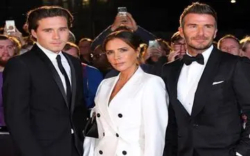 دیوید بکهام در کنار همسر و پسرش+عکس