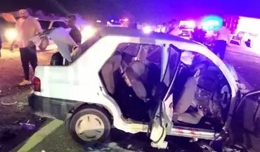 فاجعه در جاده منوجان؛ تصادف زنجیره‌ای ۵ کشته و ۵ مصدوم برجای گذاشت

