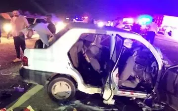 فاجعه در جاده منوجان؛ تصادف زنجیره‌ای ۵ کشته و ۵ مصدوم برجای گذاشت

