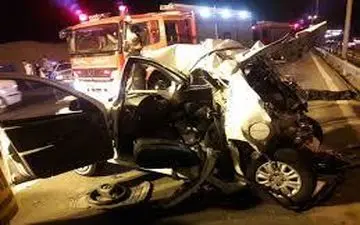 تصادف تیبا با اتوبوس 4 مصدوم به جای گذاشت