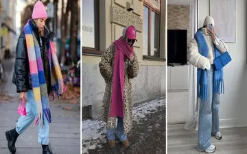 ۸ ایده بی‌نظیر برای ست کردن بیگ اسکارف و داشتن استایلی شیک و متفاوت در زمستان