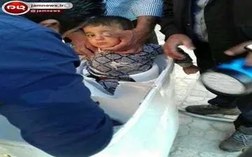 کودک گرفتار در ماشین لباسشویی +عکس