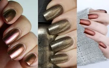 ۳۰ طرح زیبا و مدرن لاک ناخن برنزی برای تابستان ۱۴۰۲