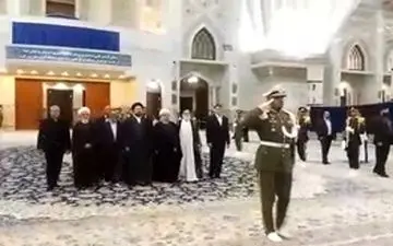 حضور روحانی در حرم امام(ره) بعد از پیروزی در انتخابات + فیلم