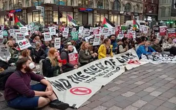 فریاد همبستگی با کاروان الصمود در انگلیس طنین‌انداز شد