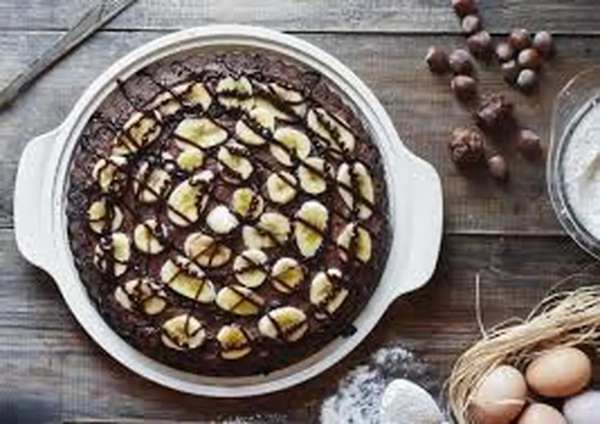آموزش کیک خیس موزی شکلاتی