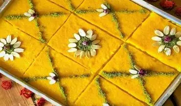 طرز تهیه حلوای زعفرانی مغزدار؛ خوشمزه و مجلسی برای پذیرایی