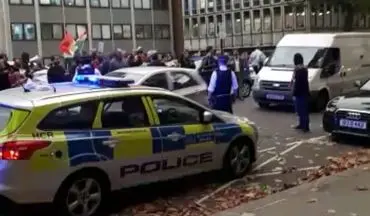 حمله معترضین به سفارت عراق در لندن