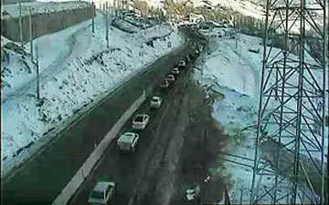  بارش برف سنگین در محورهای هراز و فیروزکوه